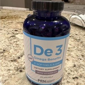 PRN DE 3 Omega Benefits , 270 Softgels never opened  NEW